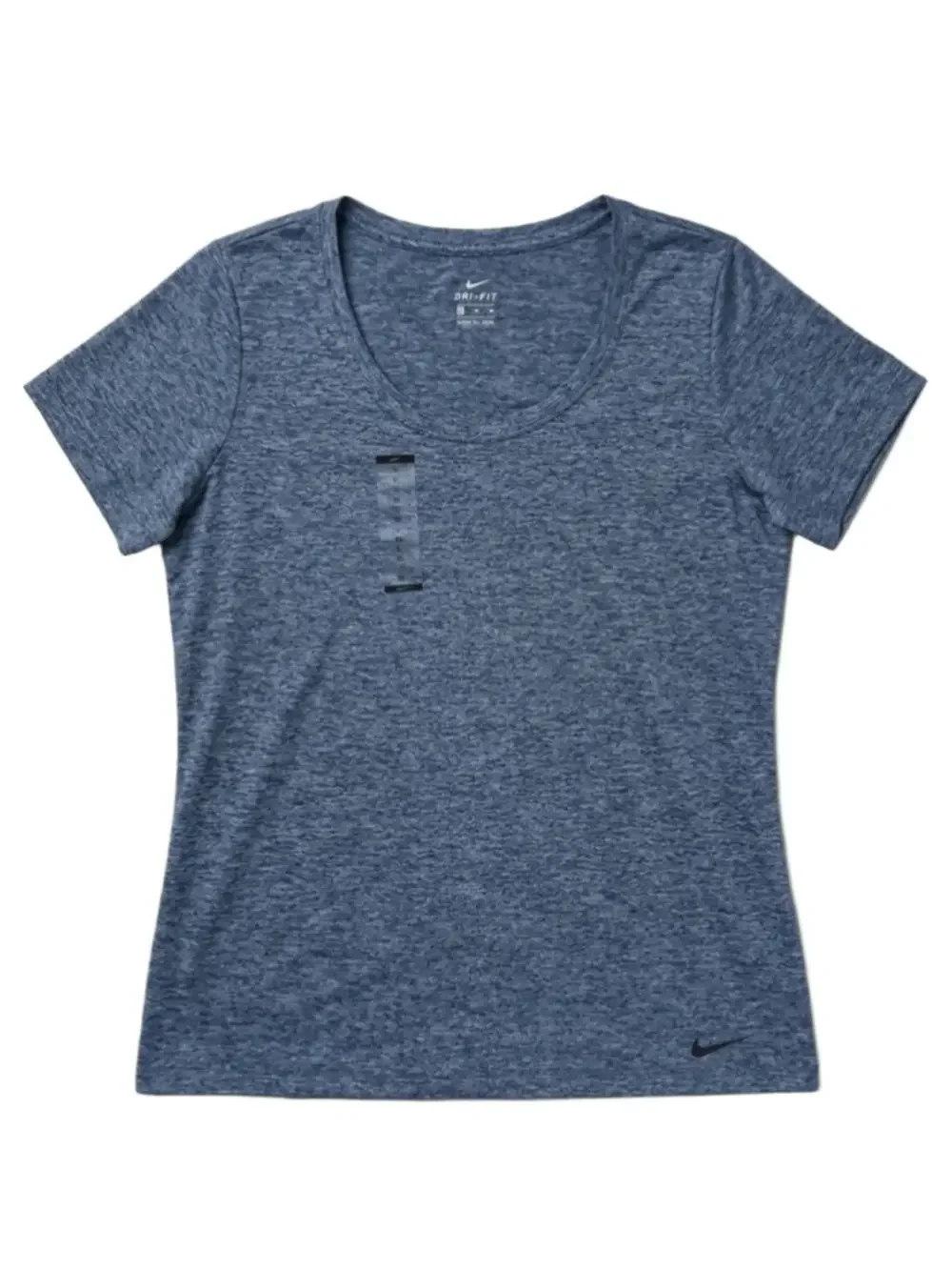 Nike Dri Fit Blue Scoop Neck T Shirt Women Training Top Athletic XL